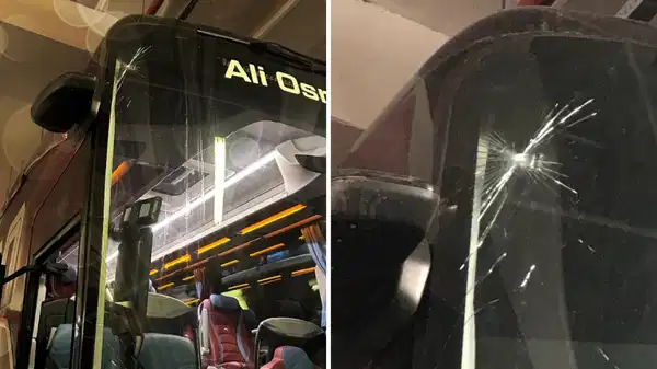 Trabzonspor’dan sert tepki: Takım otobüsüne taşlı saldırı!