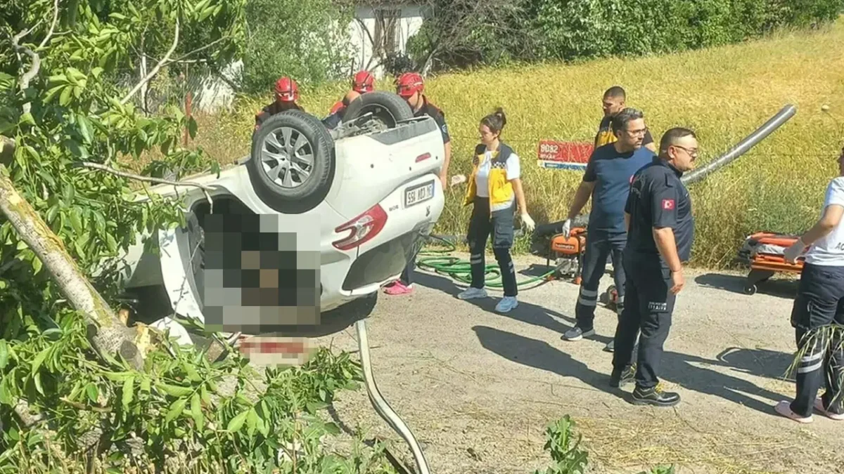 Balıkesir’de otomobil savrulup takla attı: 1 ölü, 3 yaralı