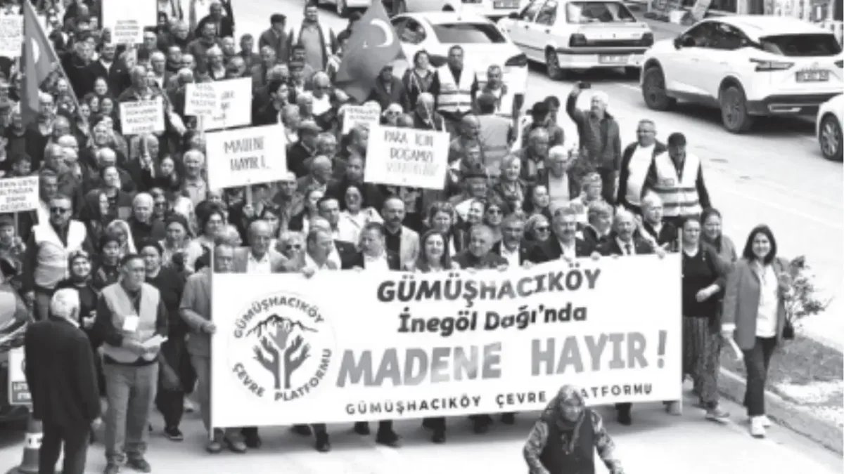 MAPEG’in düzenlediği ihalelere karşı çıkan Gümüşhacıköylüler miting düzenledi: Sesimizi yükseltelim